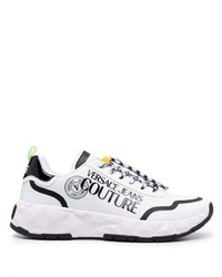 weiße Leder niedrige Sneakers von VERSACE JEANS COUTURE