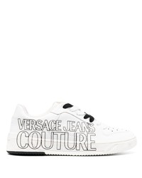 weiße Leder niedrige Sneakers von VERSACE JEANS COUTURE