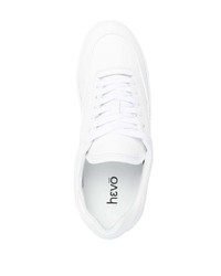 weiße Leder niedrige Sneakers von Hevo
