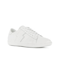 weiße Leder niedrige Sneakers von Amiri