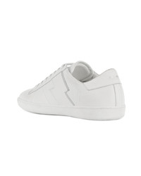 weiße Leder niedrige Sneakers von Amiri