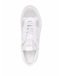 weiße Leder niedrige Sneakers von Valentino Garavani