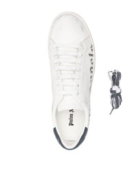 weiße Leder niedrige Sneakers von Palm Angels