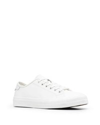 weiße Leder niedrige Sneakers von Sandro Paris