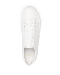 weiße Leder niedrige Sneakers von Sandro Paris