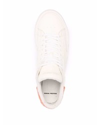 weiße Leder niedrige Sneakers von Heron Preston