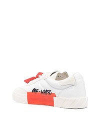 weiße Leder niedrige Sneakers von Off-White