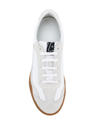 weiße Leder niedrige Sneakers von Lanvin