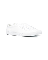 weiße Leder niedrige Sneakers von Common Projects