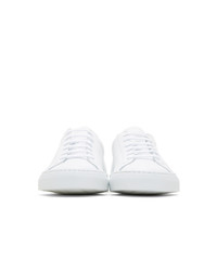 weiße Leder niedrige Sneakers von Common Projects