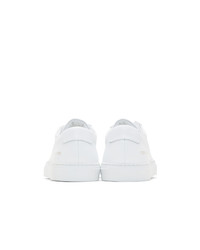 weiße Leder niedrige Sneakers von Common Projects