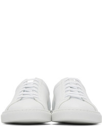 weiße Leder niedrige Sneakers von Common Projects