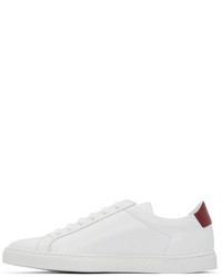 weiße Leder niedrige Sneakers von Common Projects