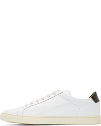 weiße Leder niedrige Sneakers von Common Projects