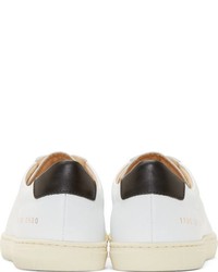 weiße Leder niedrige Sneakers von Common Projects