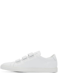 weiße Leder niedrige Sneakers von Common Projects