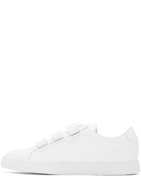 weiße Leder niedrige Sneakers von Common Projects