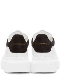 weiße Leder niedrige Sneakers von Alexander McQueen