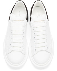 weiße Leder niedrige Sneakers von Alexander McQueen