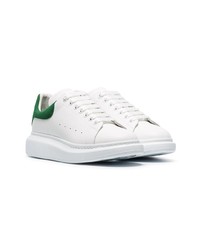 weiße Leder niedrige Sneakers von Alexander McQueen