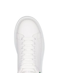 weiße Leder niedrige Sneakers von Alexander McQueen