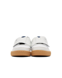 weiße Leder niedrige Sneakers von Nanamica