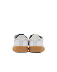 weiße Leder niedrige Sneakers von Nanamica
