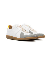 weiße Leder niedrige Sneakers von Maison Margiela