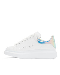 weiße Leder niedrige Sneakers von Alexander McQueen