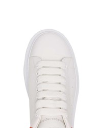 weiße Leder niedrige Sneakers von Alexander McQueen