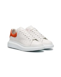 weiße Leder niedrige Sneakers von Alexander McQueen