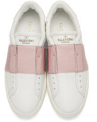 weiße Leder niedrige Sneakers von Valentino