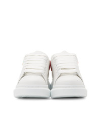 weiße Leder niedrige Sneakers von Alexander McQueen