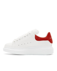 weiße Leder niedrige Sneakers von Alexander McQueen