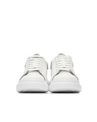 weiße Leder niedrige Sneakers von Alexander McQueen