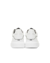 weiße Leder niedrige Sneakers von Alexander McQueen