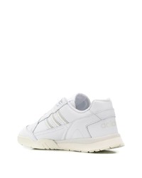 weiße Leder niedrige Sneakers von adidas