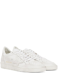 weiße Leder niedrige Sneakers von Golden Goose