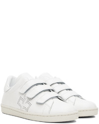 weiße Leder niedrige Sneakers von Isabel Marant