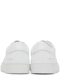 weiße Leder niedrige Sneakers von Common Projects