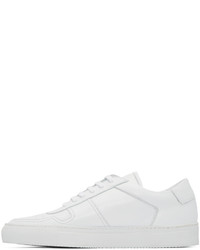 weiße Leder niedrige Sneakers von Common Projects