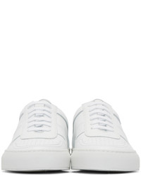 weiße Leder niedrige Sneakers von Common Projects