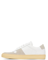 weiße Leder niedrige Sneakers von Common Projects