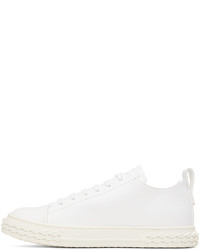 weiße Leder niedrige Sneakers von Giuseppe Zanotti