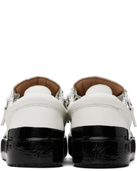 weiße Leder niedrige Sneakers von Giuseppe Zanotti