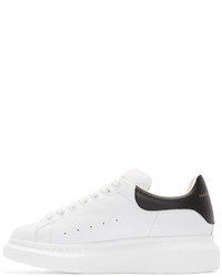 weiße Leder niedrige Sneakers von Alexander McQueen