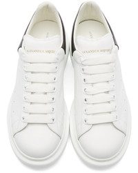 weiße Leder niedrige Sneakers von Alexander McQueen