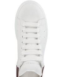 weiße Leder niedrige Sneakers von Alexander McQueen