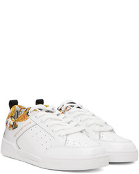 weiße Leder niedrige Sneakers von VERSACE JEANS COUTURE