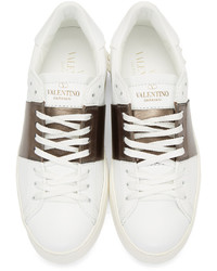 weiße Leder niedrige Sneakers von Valentino